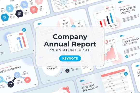 Download Company Annual Report - Keynote Template - Key Collection