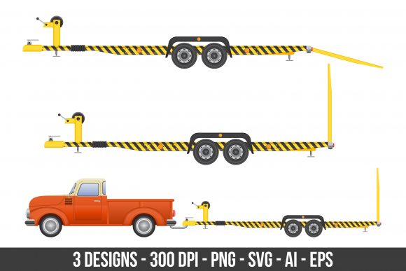 Download Car Trailer for Vehicle Transportation - Premium Bundle