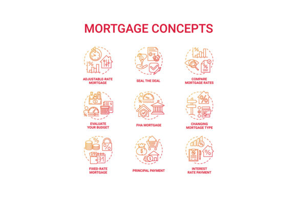 Download Mortgage Concept Icons Set - Mortgage Collection